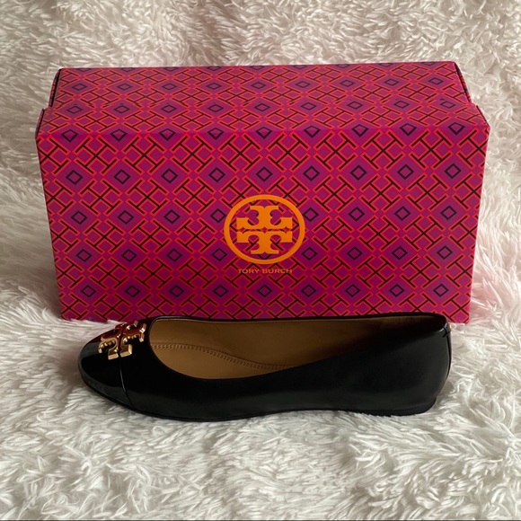 NWT Tory Burch Everly Cap Toe Ballet Flats - Picture 3 of 5